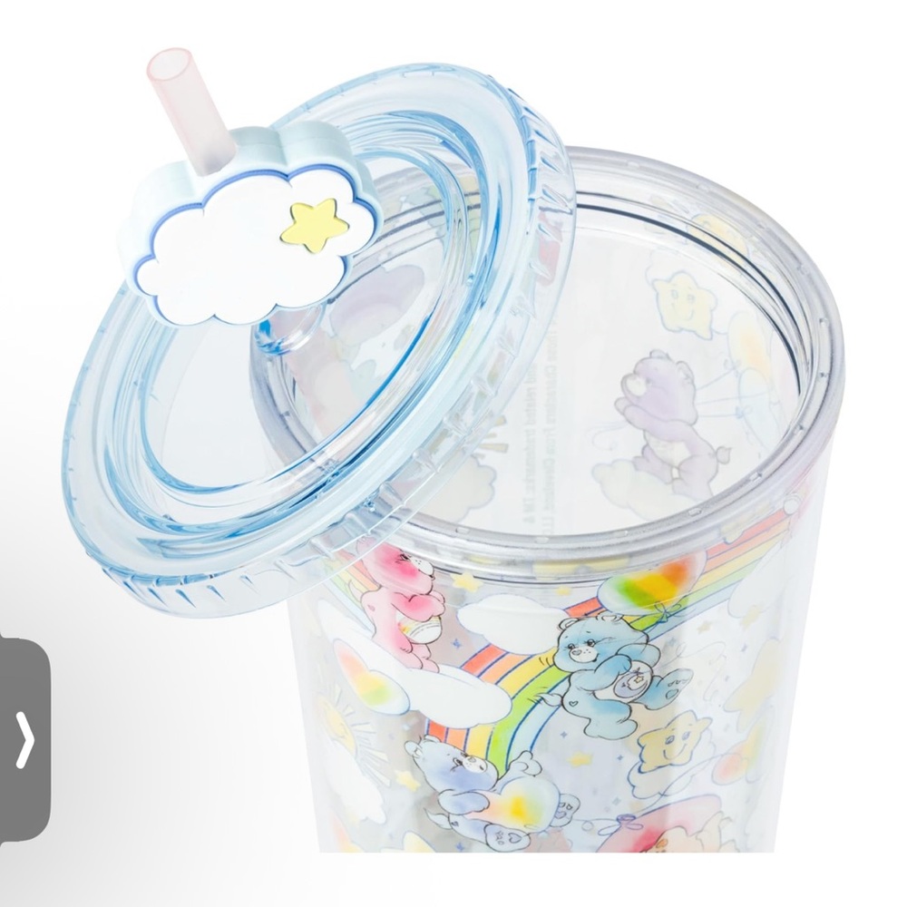 Care Bears Colorful Water Bottle with Straw - Picture 5 of 7